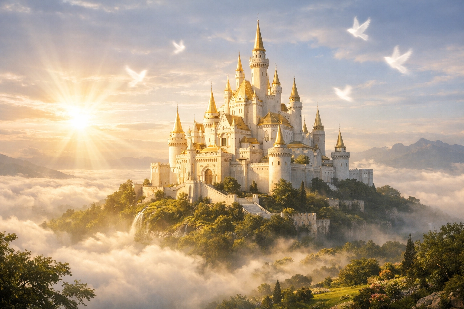 Majestic castle representing the glory and majesty of the Kingdom of God